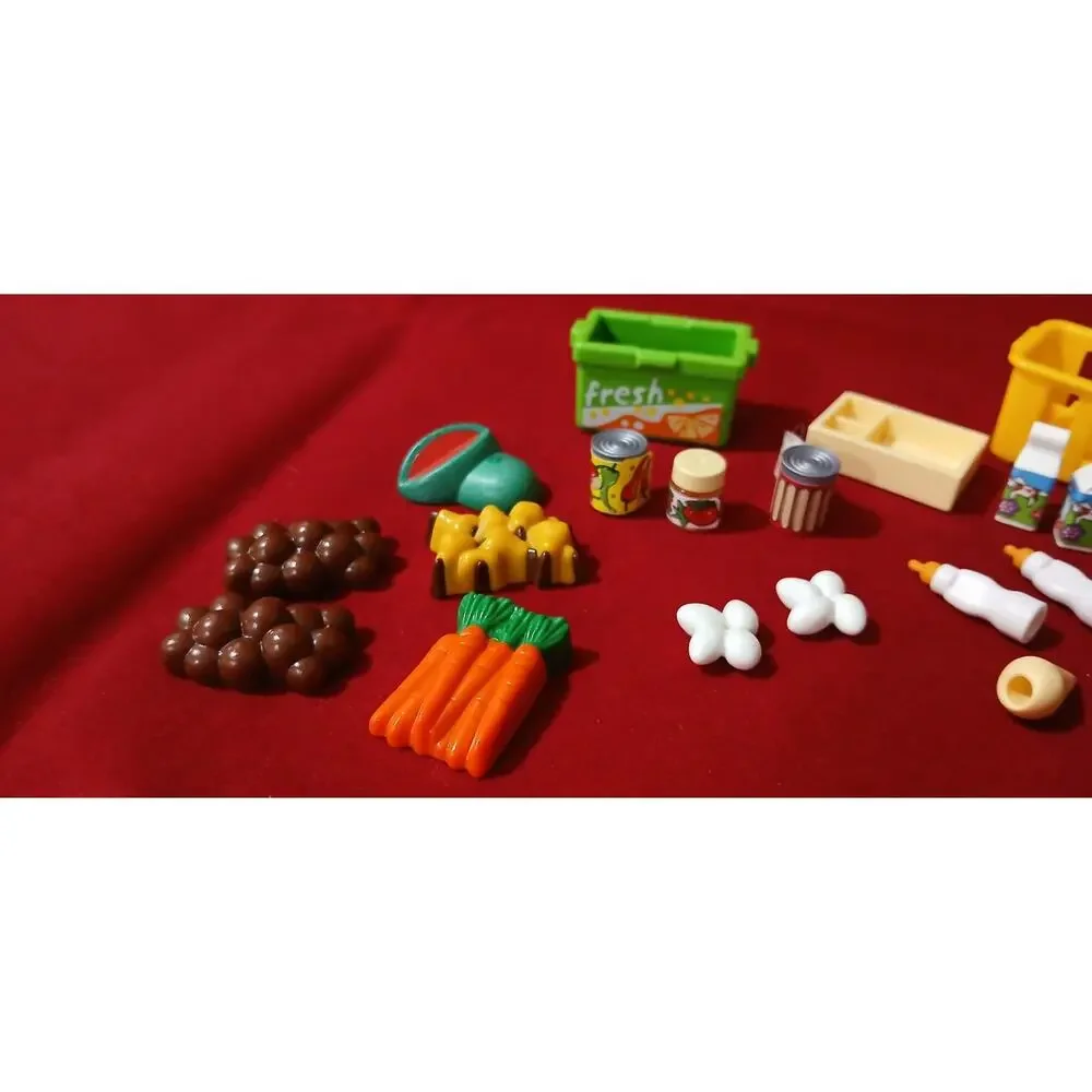 Playmobil Food Veggie Baby Bottle Milk Jugs Eggs Canned Food Grocery Store